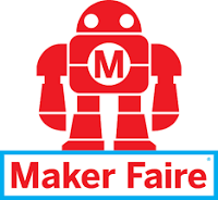 Picture of the Maker Faire robot over the text Maker Faire